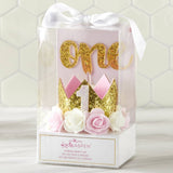 Gold Glitter 1st Birthday Décor Kit for Baby Girl