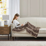 Soft Faux Fur Mink Reversible Blanket, Brown