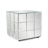 Short Mirrored Puzzle Cube Pedestal