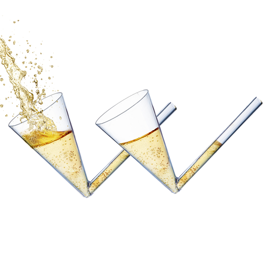 Champagne Shooter - Chug Flutes Guzzler Glasses Unique Gifts, Reusable Acrylic 2pk