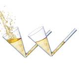 Champagne Shooter - Chug Flutes Guzzler Glasses Unique Gifts, Reusable Acrylic 2pk