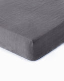 Charcoal gray linen sheet set (4 pcs)