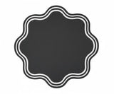 Round charcoal placemats