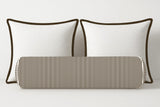 Ticking Stripe Velvet Bolster Pillow Cover
