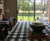 Green Checkered Tablecloth