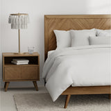 Chevron Wood Nightstand