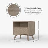 Chevron Wood Nightstand