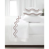 Double Wavy Embroidered Cotton Sheet Set