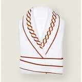 Chain Embroidered Cotton Bath Robe
