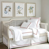400TC Daybed Sateen Solid Cotton Double Embroidered Tailored Bed Skirt