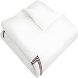 400TC Cotton Triple Embroidery Sateen Solid Duvet Cover Set