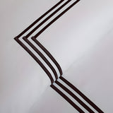 400TC Cotton Triple Embroidery Sateen Solid Duvet Cover Set