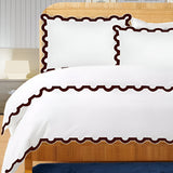 400TC U Shape Applique Embroidery Cotton Duvet Cover Set