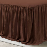 400TC Cotton Sateen Solid Ruffle Bedspread Set