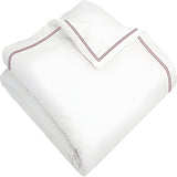 400TC Cotton Double Edge Embroidery Sateen Solid Duvet Cover Set