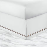400TC Sateen Solid Cotton Double Embroidered Tailored Bed Skirt