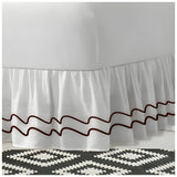 400TC Cotton Double Wavy Embroidered Gathered Bed Skirt