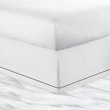 400TC Sateen Solid Cotton Single Embroidered Border Tailored Bed Skirt