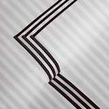 400TC Cotton Sateen Triple Edge Embroidery Stripe Duvet Cover Set