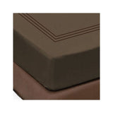 400TC Luxurious Triple Embroidery Sateen Solid Cotton Fitted Sheet