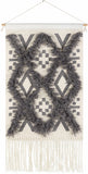 Chapelton Gray Geometric Textured Wall Hanging - Clearance