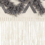 Chapelton Gray Geometric Textured Wall Hanging - Clearance
