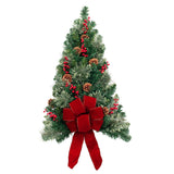 28 Inch Pre-lit Easy Hang Classic Christmas Wall Tree