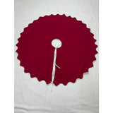 Scalloped Cotton Christmas Tree Skirt