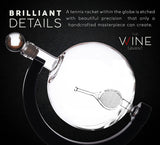 Globe Whiskey Decanter Set with 2 Liquor Glasses