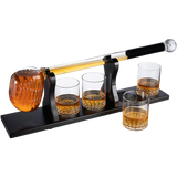 Golf Whiskey Decanter and 4 Liquor Glasses