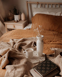 Cinnamon linen duvet cover