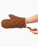 Linen oven mitt (1 pcs) in Cinnamon