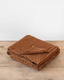 Cinnamon waffle throw blanket
