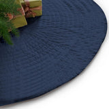 Circular Cotton Quilted Christmas Tree Skirt