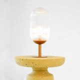Clario Bronze Clear Glass Table Lamp