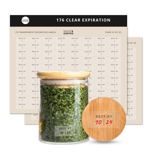 Clear Expiration Labels 160 Pack Food Stickers