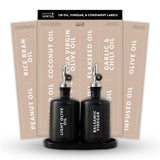 Clear Oil Vinegar Condiment Labels