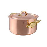 Mauviel M'Heritage M'150 B Copper Stewpan With Lid, Brass Handles
