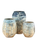 Catania Large Antique Blue Drip Planter