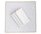 Scalloped Edge Linen Napkins