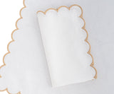 Scalloped Edge Linen Napkins