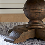 Colonial Plantation 72" Round Dining Table in Weathered Teak