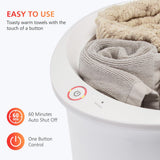 COMFIER Towel Warmer Bucket, Large Towel Warmers for Bathroom(White) CF-E1819