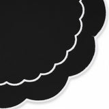 Round Scallop Placemat - Black
