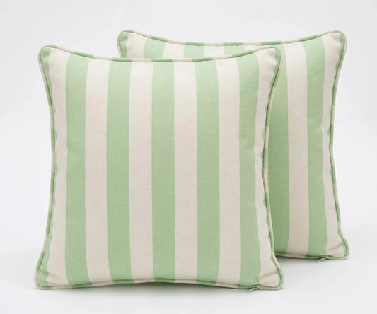 Cotton Striped Cushion Cover - Square, Removable