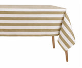 Striped Cotton Linen Tablecloth