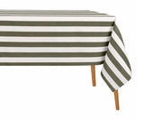 Striped Cotton Linen Tablecloth