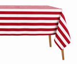 Striped Cotton Linen Tablecloth