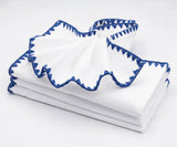 Crochet Picot Embroidered Edge Napkins