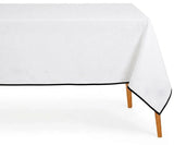 Embroidery Rectangle Tablecloth - Black